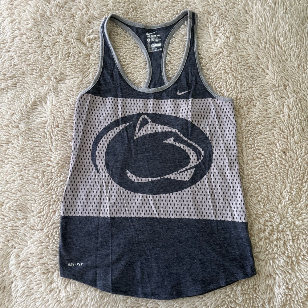 Nike Penn State Dri‑Fit Tank Top Small Gray Athletic